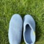 Blue 100% Wool Indoor Slippers Made In Nepal, thumbnail 3 of 5