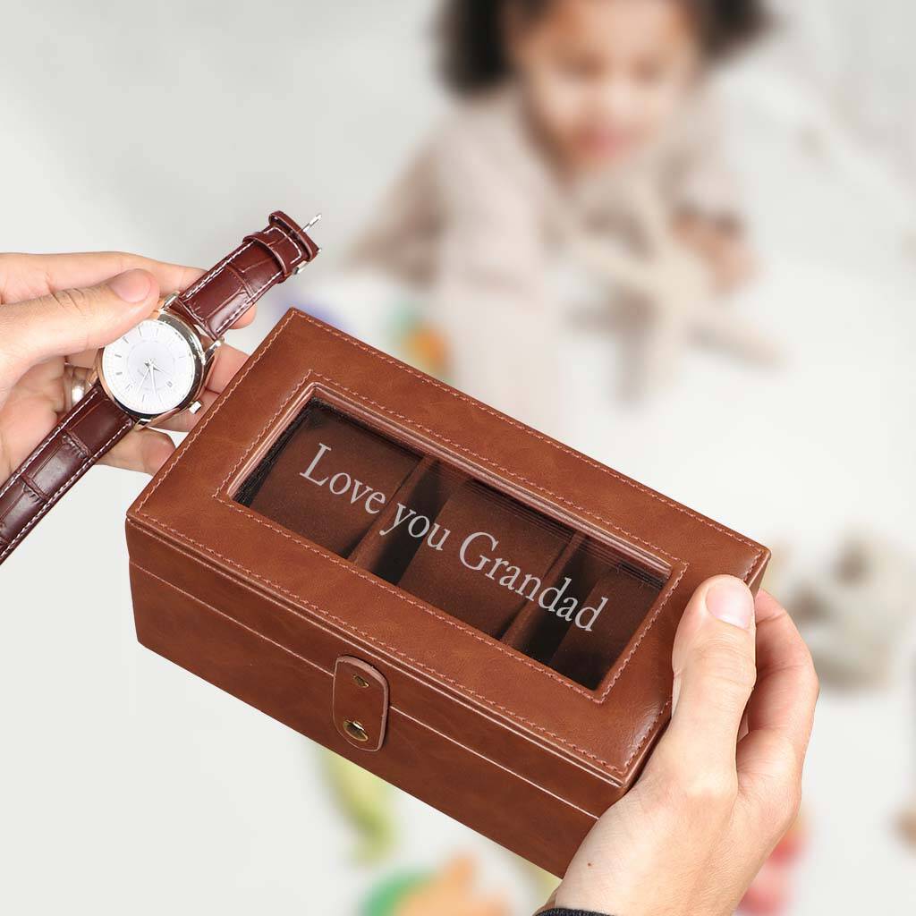 Personalised Grandad's Luxury Watch Box, 1 of 6