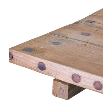 Square Folding Coffee Table 50cm Recycled Wood, 4 of 6