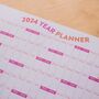 2024 A1 Year Wall Planner | Pinks And Oranges, thumbnail 4 of 10