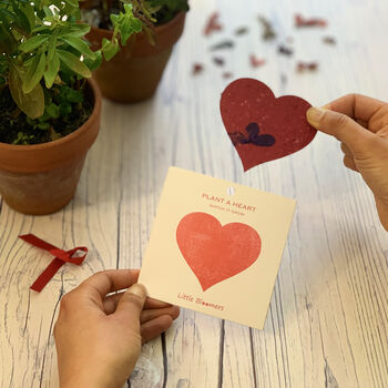 Plant A Heart Red Seed Paper Card, 2 of 8