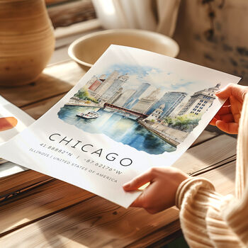 City Landmark Poster Of Chicago United States, 3 of 7