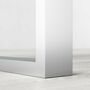Holborn Grey U Shaped Stainless Steel Legs Dining Table, thumbnail 3 of 8