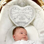Personalised Christening Grey Papercut Style Wooden Heart, thumbnail 3 of 3