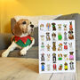 Funny Cartoon Dog Breeds Christmas Card, thumbnail 2 of 4