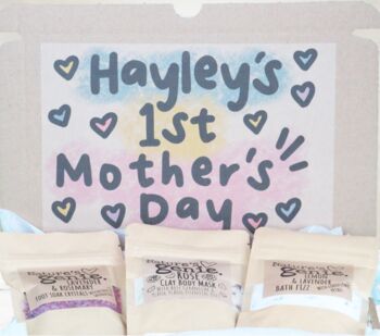 Personalised First Mother’s Day Bath And Body Gift, 3 of 4