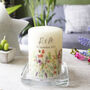 Floral Personalised Anniversary Or Wedding Candle, thumbnail 7 of 9