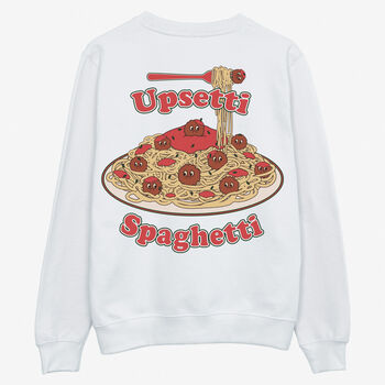 Upsetti Spaghetti Men's Slogan Sweatshirt, 2 of 2