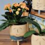 Personalised Smiley Face Stoneware Planter Fish Design, thumbnail 2 of 9