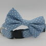Light Blue Polkadot Dog Bow Tie, thumbnail 3 of 8