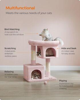 Cat Tree 84 Cm Cat Tower Cat Condo For Large Cats, 6 of 12