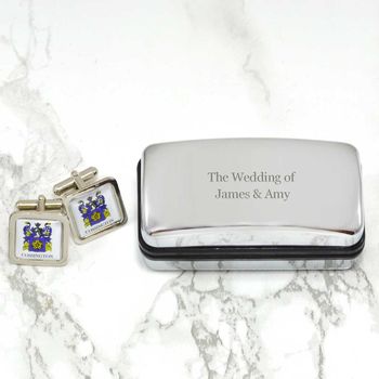Family Crest Personalised Cufflinks, 3 of 4