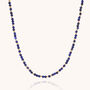 Jewel Bead Lapis Necklace In Sterling Silver, thumbnail 2 of 7
