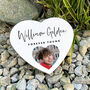 Personalised Modern Photo Resin Heart Grave Marker, thumbnail 1 of 2