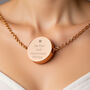 Personalised Heart Rose Gold Toned Disc Necklace, thumbnail 3 of 8