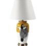 Zebra Lamp With White Shade, thumbnail 3 of 3