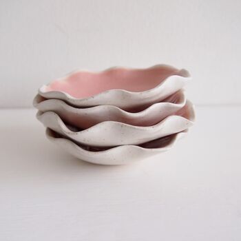 Handmade Pink Ceramic Curvy Soap Dish, 4 of 12