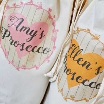 Personalised Prosecco Cotton Bottle Bag, 2 of 6