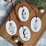 Penguin Christmas Ceramic Decoration, thumbnail 1 of 9