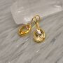 Citrine Earrings, Sterling Silver Gold Earrings, thumbnail 2 of 11