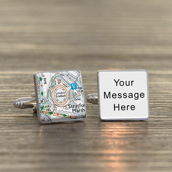 Personalised Favourite Place Football Cufflinks For Him, 5 of 9