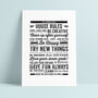 Personalised Family House Rules Print, thumbnail 7 of 7