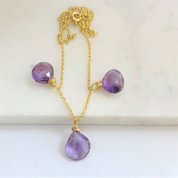 Purple Amethyst Necklace, 2 of 5