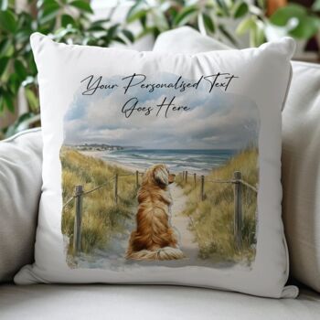 Personalised Tibetain Spaniel Dog Beach Walk Collection, 3 of 8