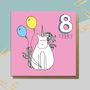 Unicorn Age Card: Ages One To 10, thumbnail 8 of 10