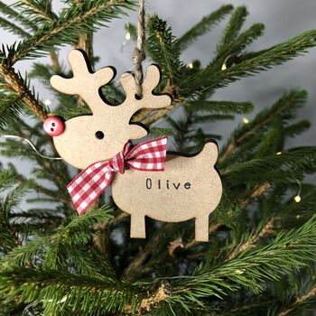 Personalised Christmas Rudolph Reindeer Decoration, 8 of 10