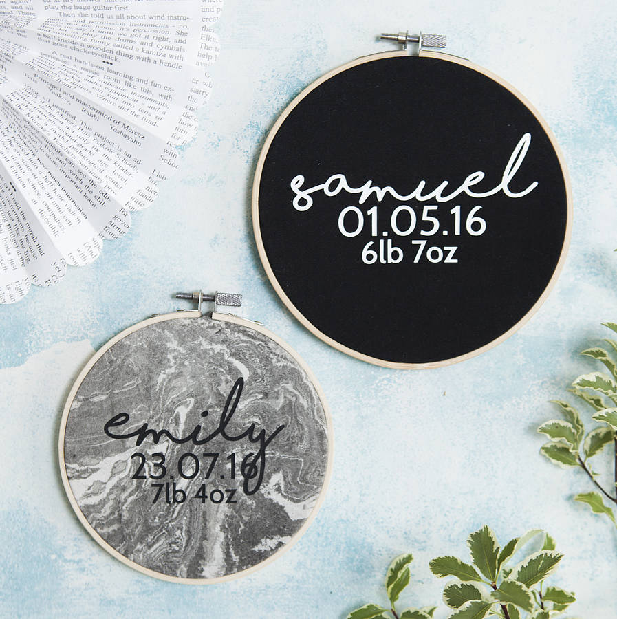 Personalised New Baby Nursery Wall Art By Clouds and Currents