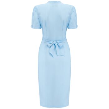 Mabel Dress In Powder Blue Vintage 1940s Style, 2 of 3