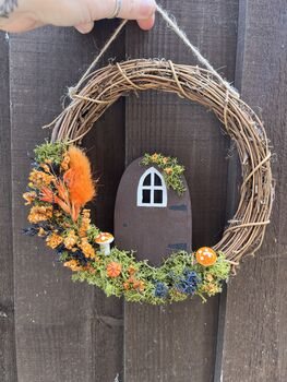 Autumn Dried Flower Fairy Door Decor, 2 of 4