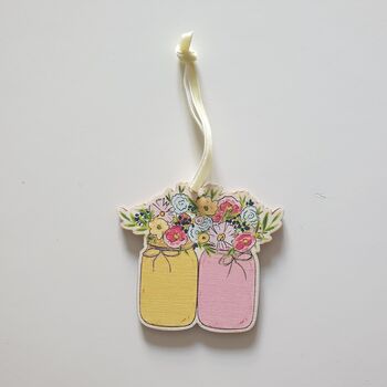 Wooden Flowers Hanging Decoration Birthday Gift Idea, 4 of 10