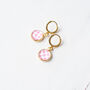 Pink And White Checkerboard Earrings, thumbnail 6 of 6