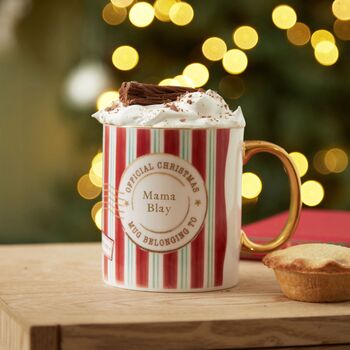 Personalised Stripe Postage Stamp Mug, 2 of 4