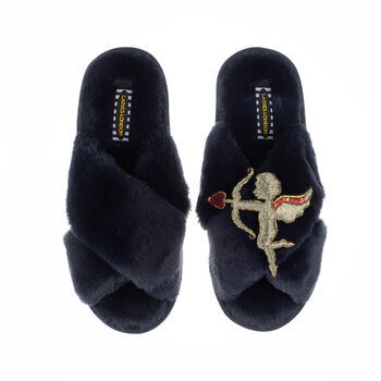 Classic Laines Slippers With Valentines Cupid Brooch, 5 of 7