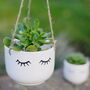 Cute Face Plant Pot With Choice Of Plant, thumbnail 2 of 3