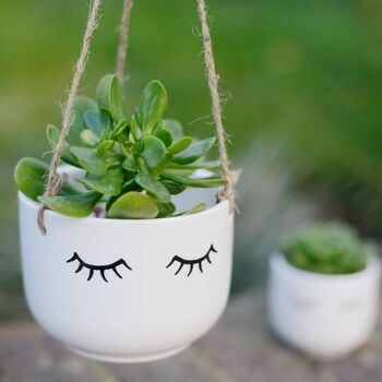 Cute Face Plant Pot With Choice Of Plant, 2 of 3