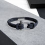 Personalised Men's Nautical Shackle And Rope Bracelet, thumbnail 5 of 12