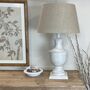 Antiqued White Wash Tall Urn Table Lamp Base, thumbnail 3 of 11