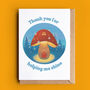 Winter Mushroom Thank You Teacher Card, thumbnail 1 of 2