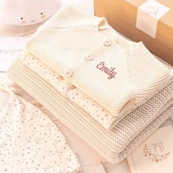 Little Star Baby Shower Unisex Cream Gift Box, 5 of 12