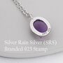 Genuine Amethyst Crystal Oval Necklace, thumbnail 5 of 12