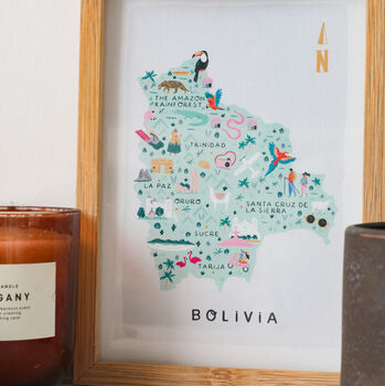 Bolivia Illustrated Map, 3 of 5