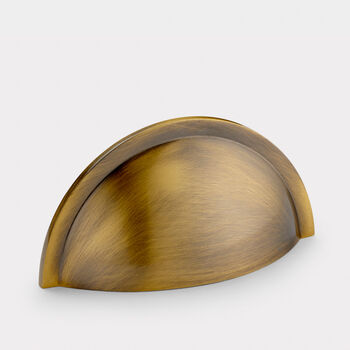 Modern Solid Brass Drawer Cup Handle, 4 of 9