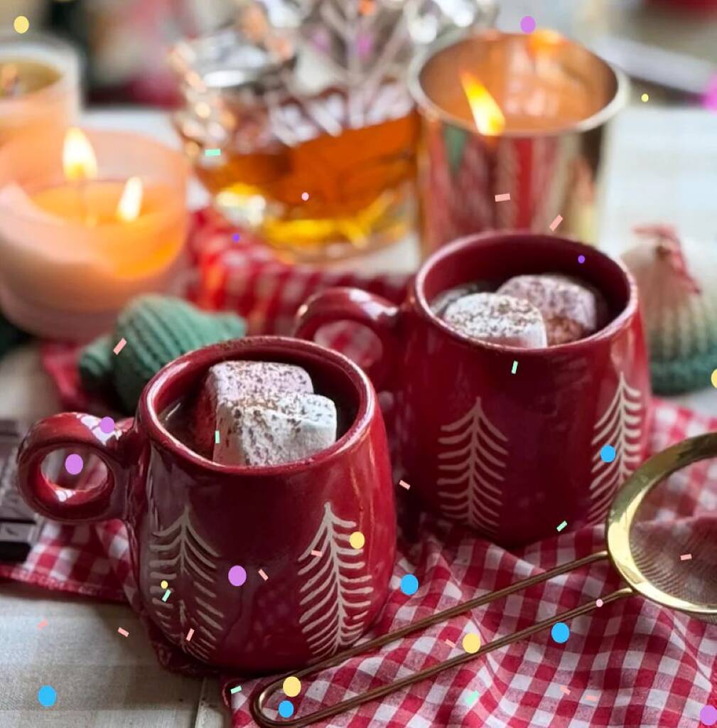 Christmas Tree Cuddle Mug Red, 1 of 3