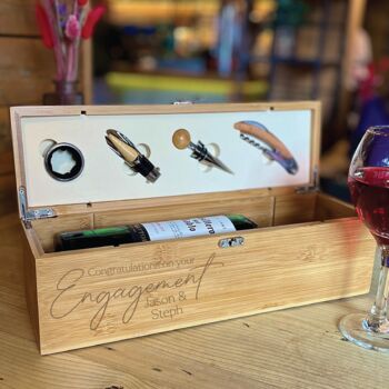 Congratulations On Your Engagement Wine Bottle Gift Set, 3 of 4