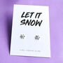 Let It Snow Sterling Silver Earrings, thumbnail 1 of 3