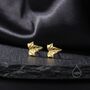 Sterling Silver Ivy Leaf Stud Earrings, thumbnail 3 of 12